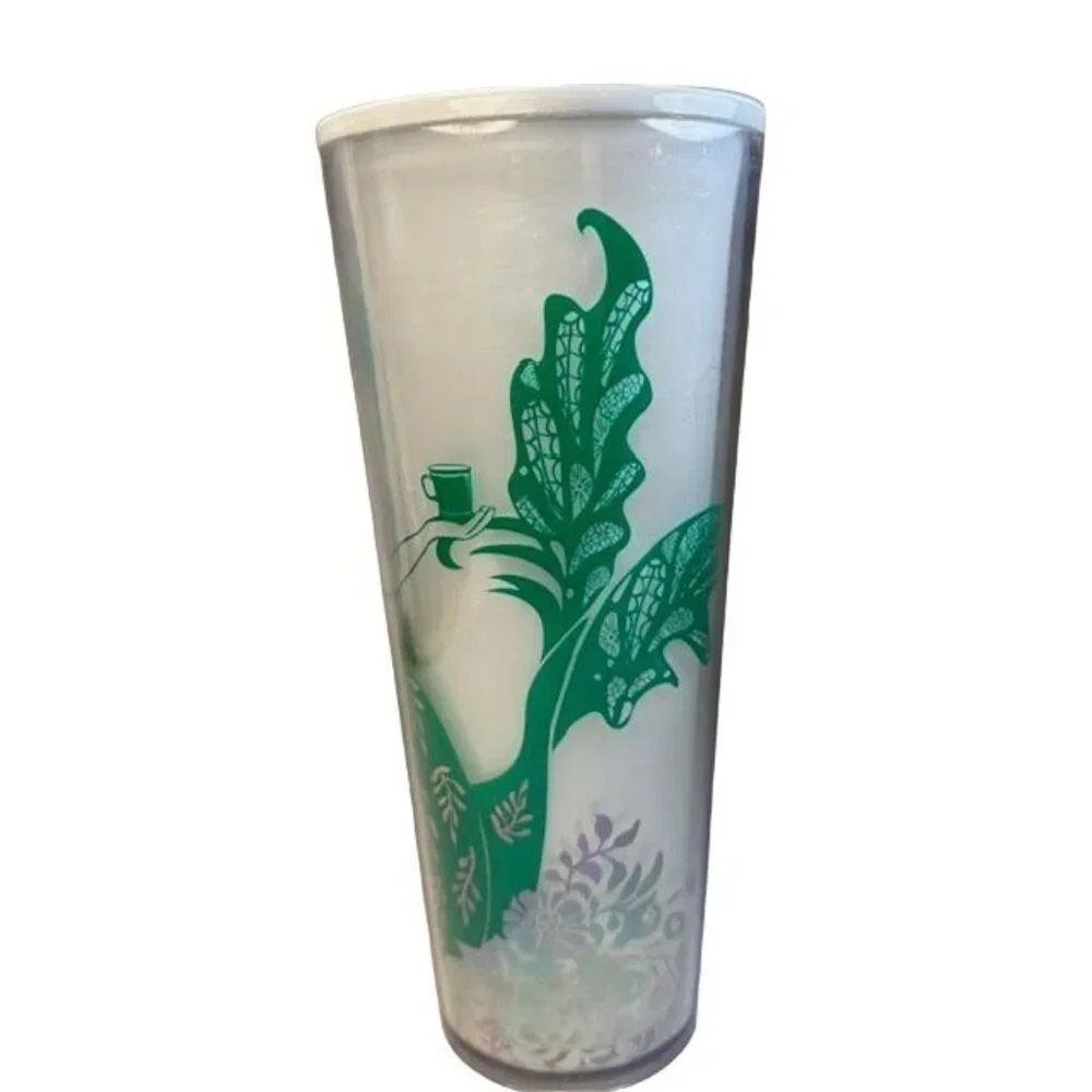 Starbucks Holiday Collection Holographic Iridescent Mermaid Tumbler 24oz w/Straw